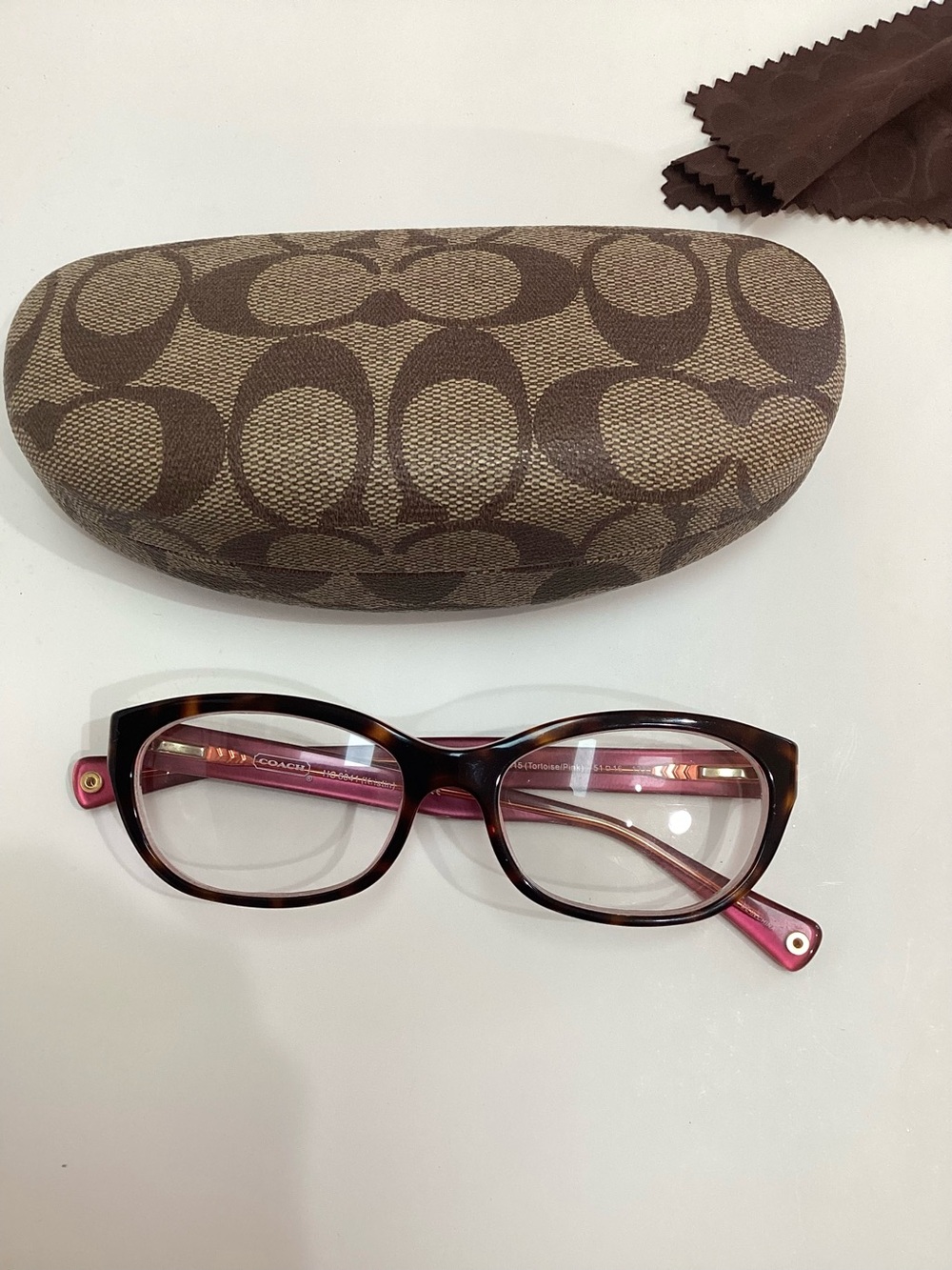 Coach New York KRISTIN Eyeglasses FRAME ONLY HC6041 5115 49-16-135 pink Tortoise
